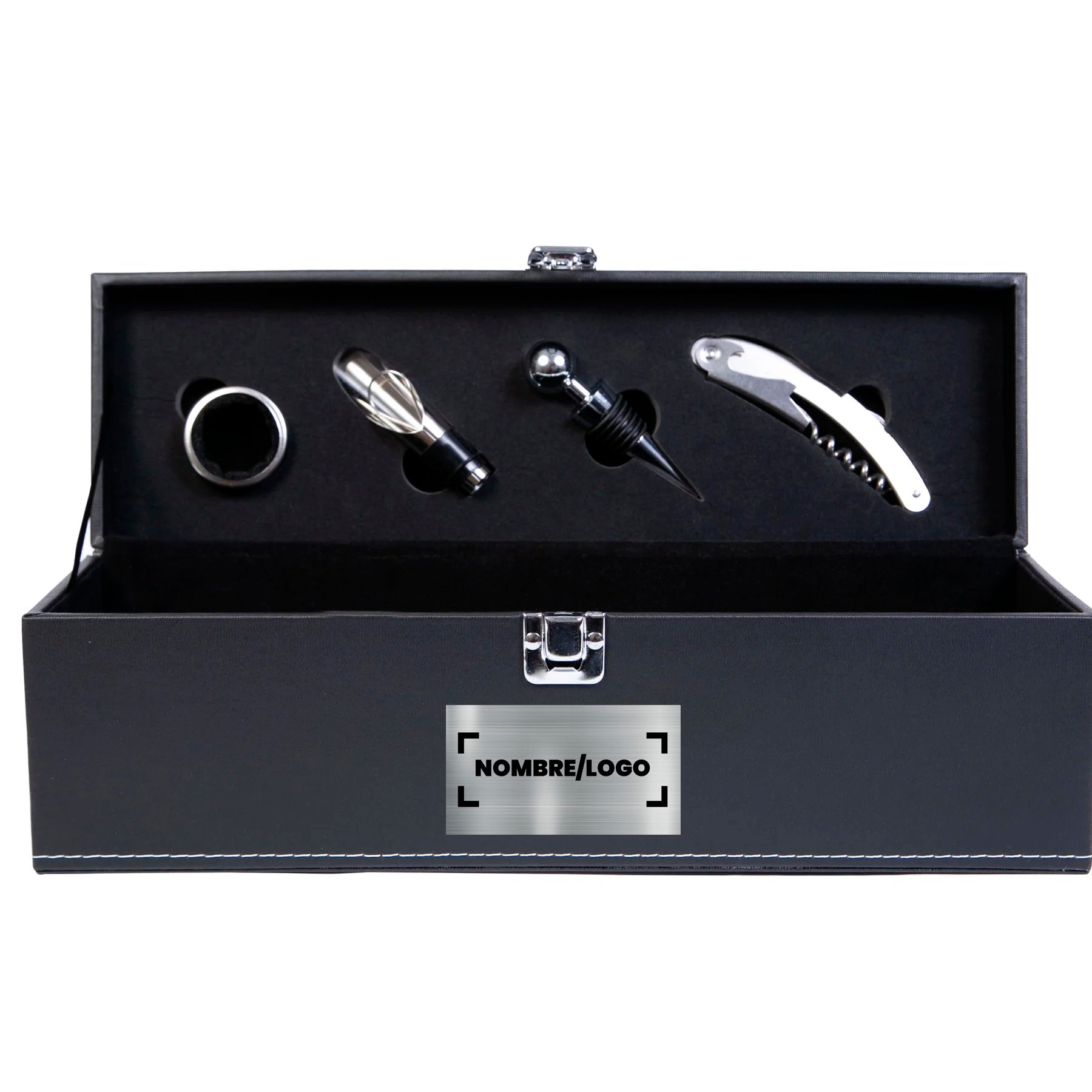 Estuche Vino Shiraz con 4 accesorios