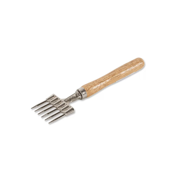 Picahielo de 6 puntas con mango de madera