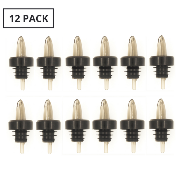 Boquilla pourer plastico smoke con collar 12 pack
