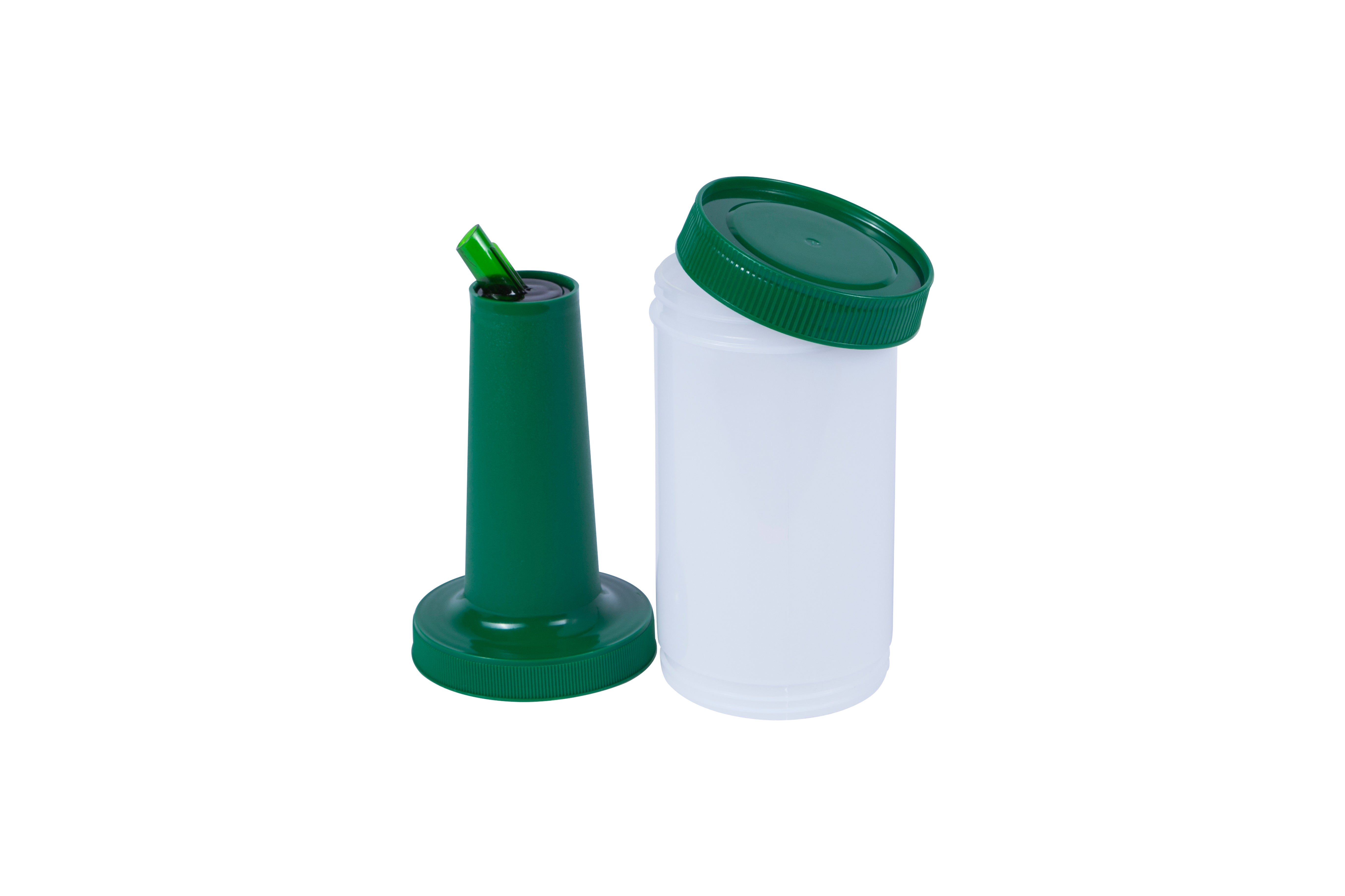 Recipiente Despachador 1/4 con tapa PRO (Verde, amarillo, café y rojo)