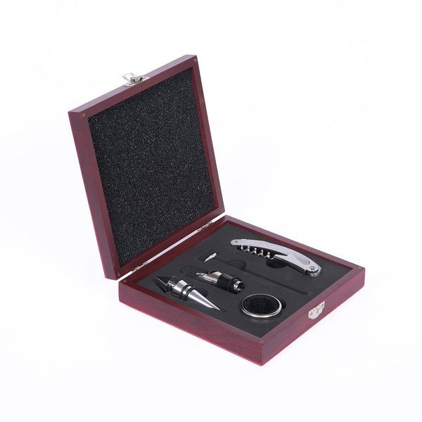 Kit de Accesorios de Vino Madera