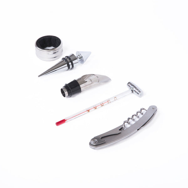 Kit de Accesorios de Vino Madera