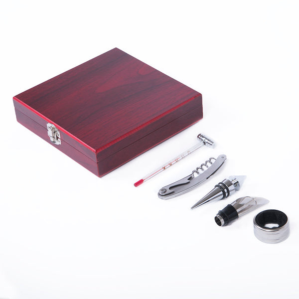 Kit de Accesorios de Vino Madera