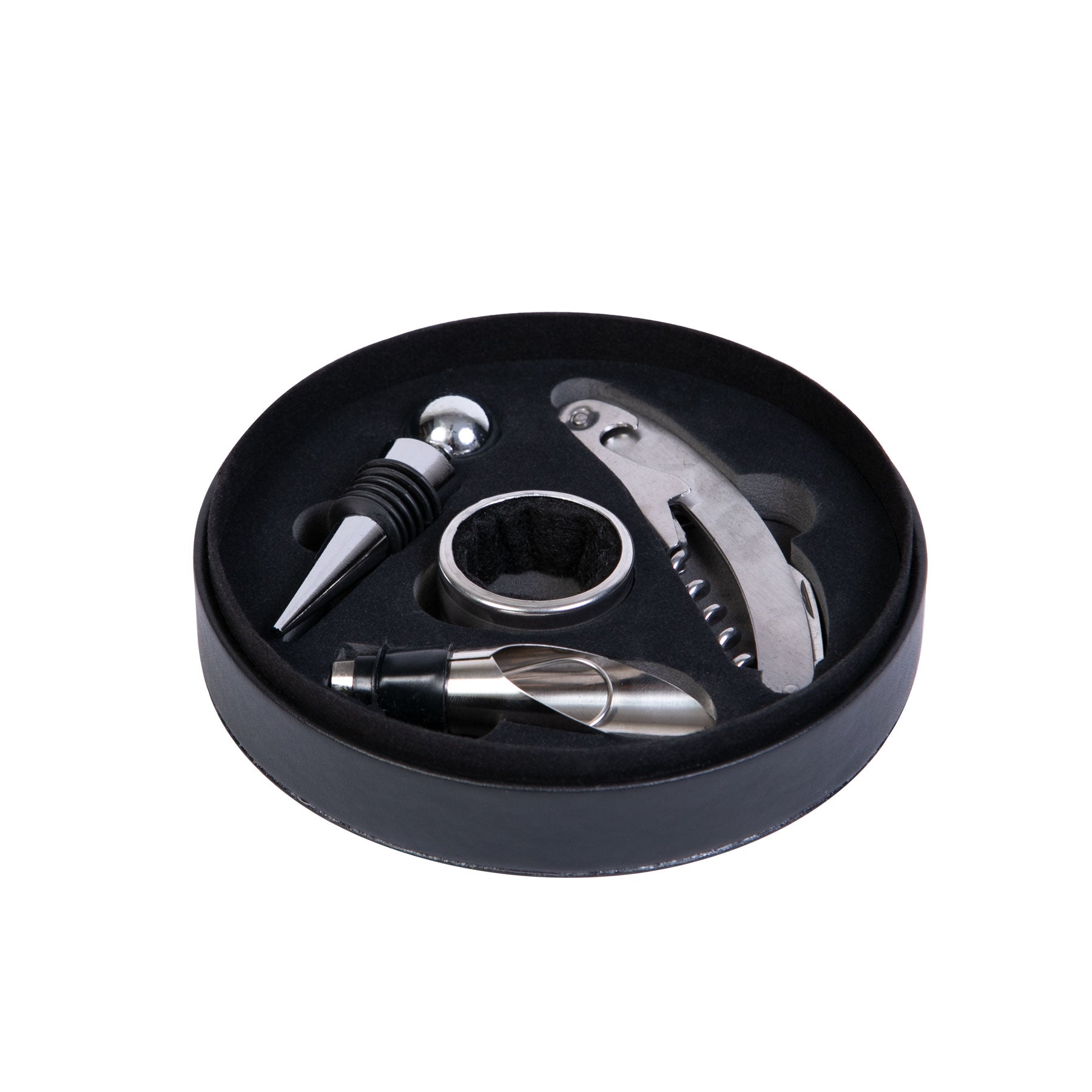 Estuche Vino Circular Blanc con 4 accesorios
