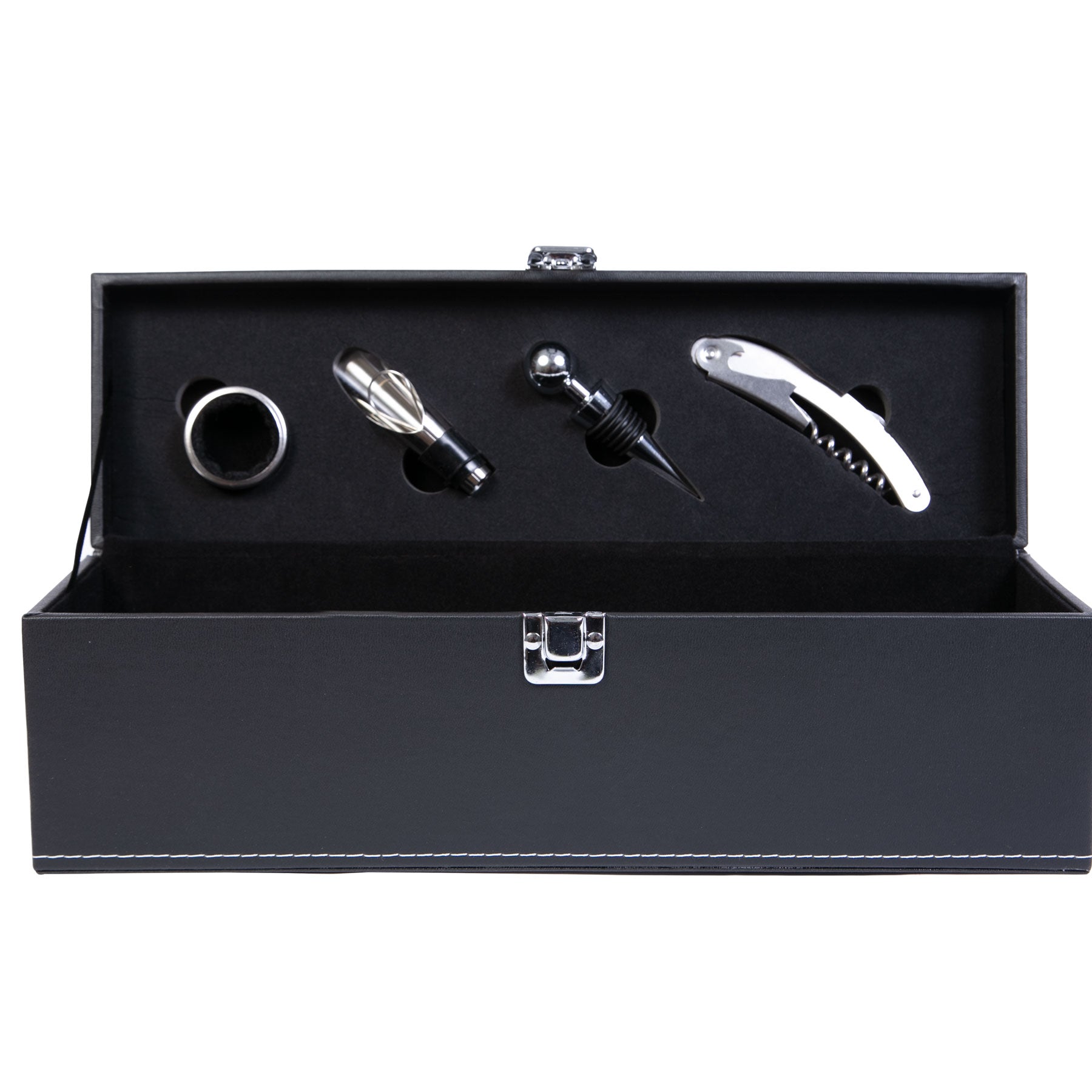 Estuche Vino Shiraz con 4 accesorios