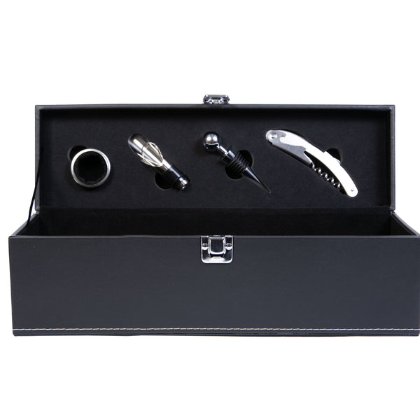Estuche Vino Shiraz con 4 accesorios