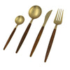 Set Cubiertos Malta Dorado 4 Pz