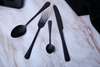 Set Cubiertos Marsella Negro 4 Pz