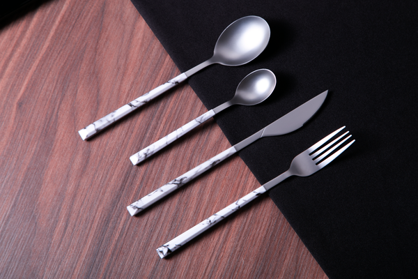 Set Cubiertos Toscana Marmol 4 Pz