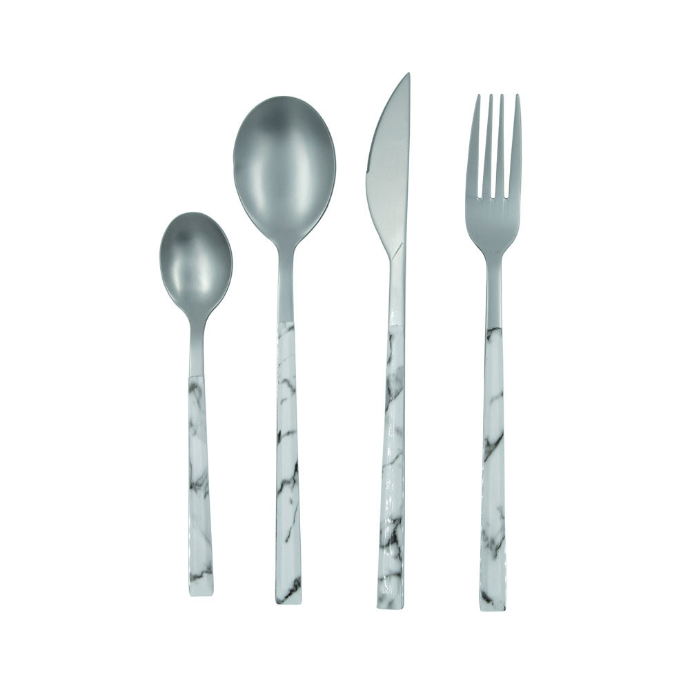 Set Cubiertos Toscana Marmol 4 Pz