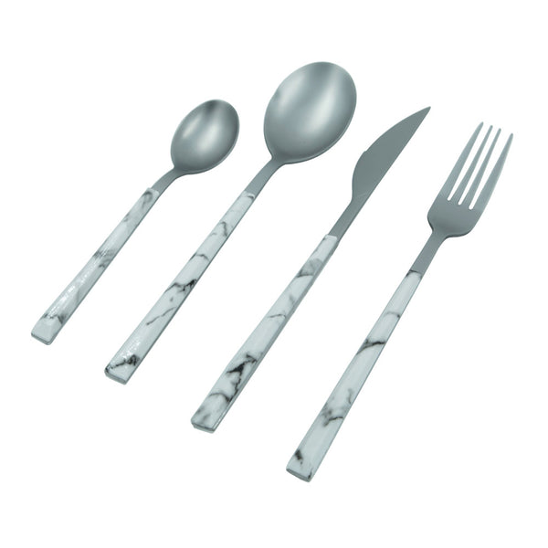 Set Cubiertos Toscana Marmol 4 Pz