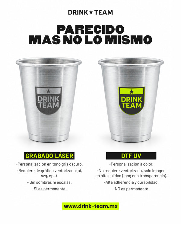 Vaso de Aluminio 500 ml Personalizable - ALLUM CUPS