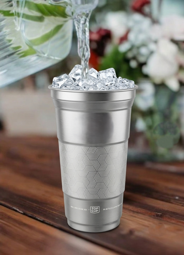Vaso de Aluminio Ball Cup Top Cup 12 Onzas - Original Brand White