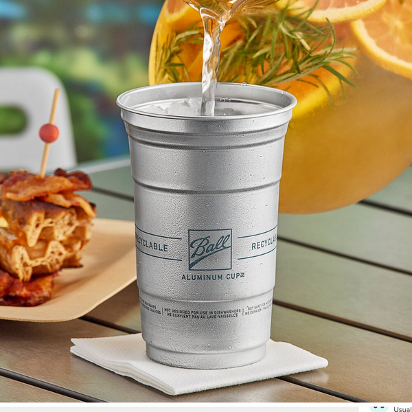 Vaso de Aluminio Ball Cup Top Cup 20 Onzas - Original Brand