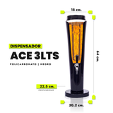 Despachador Cerveza ACE 3 Litros Negro 6 Pack