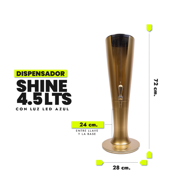 Despachador de Cerveza Shine 4.5 Litros Dorado